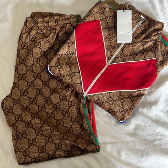 💯% Auth Gucci Men’s Tracksuit Jacket GG “Technical Jersey Jacket” Sz M - Picture 13 of 13